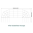 Staging 101 4-Tier Seated Riser System - 54' Long (fits 124 Chairs) - SWWSSSWWS-4SR
