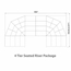 Staging 101 4-Tier Seated Riser System - 47' Long (fits 108 Chairs) - SWWSSWWS-4SR
