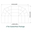 Staging 101 3-Tier Seated Riser System - 31' Long (fits 60 Chairs) - SWWSWWS-3SR