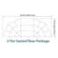 Staging 101 3-Tier Seated Riser System - 31' Long (fits 36 Chairs) - WWSWW-3SR