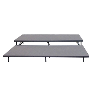 Staging 101 2-Tier 8 Wide Seated Riser Straight Section (48" Deep Tiers) choral risers, chorus risers, choir risers, standing risers, seated risers, band risers, school risers, choir stage risers