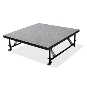 Staging 101 4x4 Stage Panel with Wheels, 16"-24" High - DEMO (Minor Surface Blemishes/Dents) 4x4 staging platform, stage deck, wheeles, wheeled, casters