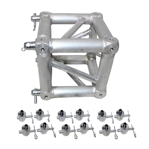 ProX F34 Square Truss 6-Way Junction Block with 16 Half Conical Couplers ST-UJB-12, ST-UJB-12, AL34BOX, global truss, euro truss, eurotruss, dura truss, duratruss