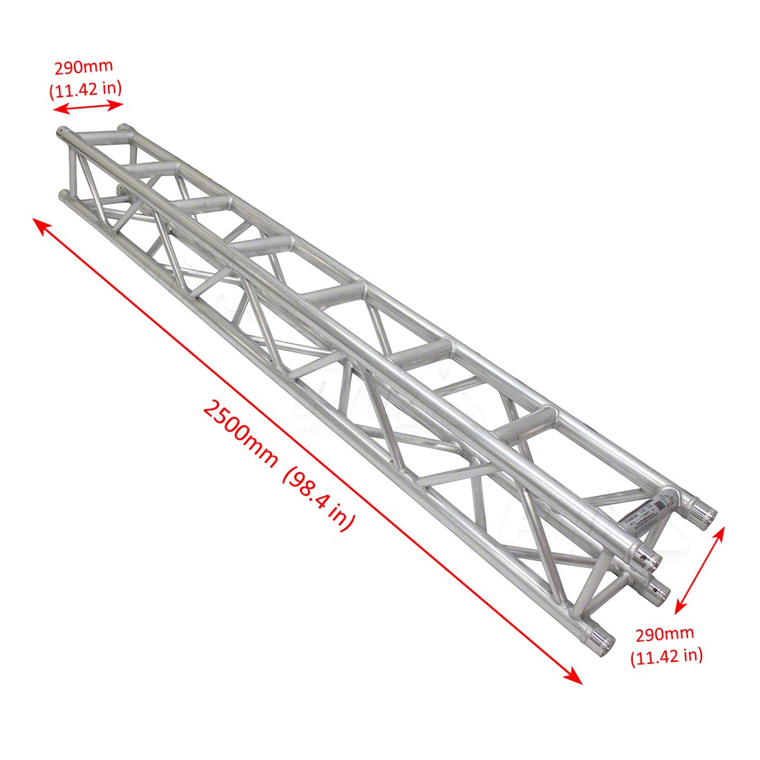 Negen verkorten koppeling F34 Pro Square Truss Ladder Straight Segment 2.5m | StageDrop