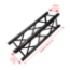 ProX F34 Square Truss Straight Segment Matte Black - 1 Meter - PRX-XT-SQ328BLK