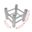 ProX F34 Square Box Truss Straight Segment - 0.25 Meter - PRX-XT-SQ082