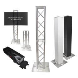 ProX Flex Tower Totem Package w/Soft Carrying Bag, Adjustable 3.3'H - 6.6'H PRX-XT-FTP328-656-B trussing totems, trussing towers, ProX Direct, ProX, Flex Tower, Flex Tower Totem, adjustable tower