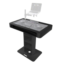 ProX Control Tower DJ Podium (for Pioneer DDJ-REV7, XDJ-XZ, FLX10 & Rane 4), Black Finish PRX-XZF-DJCTBL dj tower, podium, dj podium, travel case