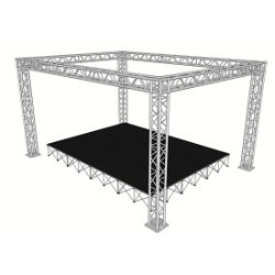 F34 Square Box Truss Kit for 16'x12' Stage F34SK12X16 16x12, 12x16 portable stage trussing