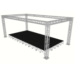 F34 Square Box Truss Kit for 24'x12' Stage F34SK12X24 24x12, 12x24 portable stage trussing
