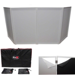 ProX 4 Panel Collapse-and-Go DJ Facade Package, White Frame (MK3) PRX-XF-4X3048WMK3 ProX Direct, ProX, dj facade, facade, panel facade