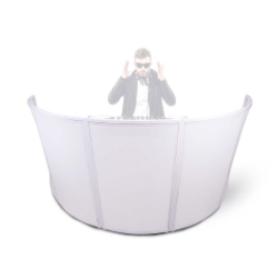ProX 5 Panel LUNA Circular DJ Facade Package, White Frame/Hardware PRX-XF-LUNAWH ProX Direct, ProX, dj facade, facade, panel facade