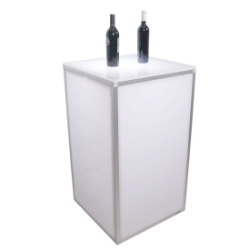 ProX Lumo 2'x2' Acrylic Bar-Height Pillar w/ Optional Lights, 42