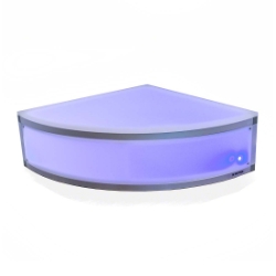 ProX Lumo Stage 2'x2' Quarter-Round Acrylic Riser Section, 8