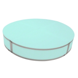 ProX Lumo Stage 4'x4' Circle Acrylic Stage w/Optional Lights, 8