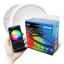 ProX Smart LED Flexible Lighting Strip Kit Dual Pack, 2x 16.5', Sound Activated PRX-X-S600SAKIT-PKG LED lighting, xstatic pro, xstatic pro lighting, prox, prox direct, prox direct lighting, led strip light, rope light, X-S600SAKIT-PKG, sound activated