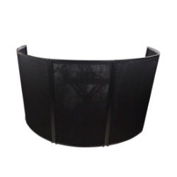 ProX 5 Panel LUNA Circular DJ Facade Package, Black Frame/Hardware PRX-XF-LUNABLK ProX Direct, ProX, dj facade, facade, panel facade