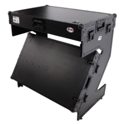 ProX Z-Table Junior Folding DJ Mobile Workstation, Flight Case Style with Wheels, Black/Black PRX-XS-ZTABLEBL JR ProX Direct, ProX, dj facade, dj workstation, mobile workstation, dj folding table, dj table, jr dj table