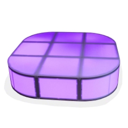 ProX Lumo Stage 6'x6' Rounded Square Acrylic Stage w/Optional Lights PRX-XSAP-6X6RS dance stage, light stage, disco stage, quarter-round, rounded stage, rounded corner, LUMOstage, LumoStage™