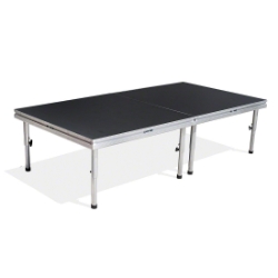 QuickLock Staging 4'x8' Indoor/Outdoor Stage System (2 - 4'x4' Units) QLSTAGE48 4x8, 48x96, portable stage platform, portable staging platform, stage deck, stage panel, quicklock, quicklock staging