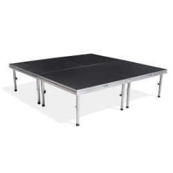 QuickLock Staging 8'x8' Indoor/Outdoor Stage System QLSTAGE88 8x8, 96x96, portable stage platform, portable staging platform, stage deck, stage panel, quicklock, quicklock staging