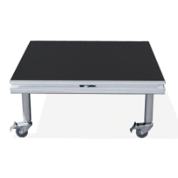 QuickLock Staging 3'x3' Mobile Stage Unit on Wheels QLMSTAGE33 3x3, 36x36, portable stage platform, portable staging platform, stage deck, stage panel, quicklock, quicklock staging