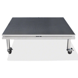 QuickLock Staging 4'x4' Mobile Stage Unit on Wheels QLMSTAGE44 4x4, 48x48, portable stage platform, portable staging platform, stage deck, stage panel, quicklock, quicklock staging