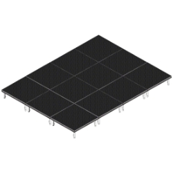 QuickLock Staging 12'x16' Indoor/Outdoor Stage System QLSTAGE1216 12x16, 16x12, portable stage platform, portable staging platform, stage deck, stage panel, quicklock, quicklock staging