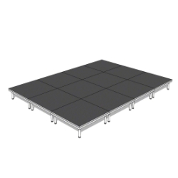 QuickLock Staging 12'x16' Indoor/Outdoor Stage System QLSTAGE1216 12x16, 16x12, portable stage platform, portable staging platform, stage deck, stage panel, quicklock, quicklock staging