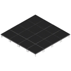 QuickLock Staging 16'x16' Indoor/Outdoor Stage System QLSTAGE1616 16x16, 16 x 16, portable stage platform, portable staging platform, stage deck, stage panel, quicklock, quicklock staging