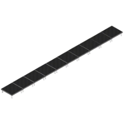 QuickLock Staging 4'x40' Indoor/Outdoor Stage System QLSTAGE440 4x40, 40x4, portable stage platform, portable staging platform, stage deck, stage panel, quicklock, quicklock staging