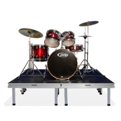 QuickLock Staging 6'x6' Drum Riser, Industrial Finish QLDRUM6X6I 6x6, 72x72, portable stage platform, portable staging platform, stage deck, stage panel, quicklock, quicklock staging