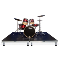 QuickLock Staging 8'x8' Drum Riser, Industrial Finish QLDRUM8X8I 8x8, 96x96, portable stage platform, portable staging platform, stage deck, stage panel, quicklock, quicklock staging