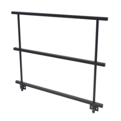 QuickLock Staging 4' Stage Guard Rail (Single) QLGRS4 portable stage guardrails, 4x4 guardrail, stage rail, safety rail, conductor platform rail