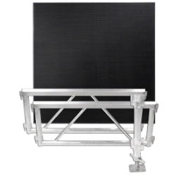 All Terrain 4'x4' Corner Extension Kit - 2 Side Panels/1 Leg Assembly/1 Platform, Industrial Finish AT2ADD All Terrain staging, outdoor stage kit