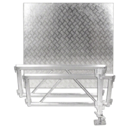 All Terrain 4'x4' Corner Extension Kit - 2 Side Panels/1 Leg Assembly/1 Platform, Weatherproof Aluminum AT2ADDP All Terrain staging, outdoor stage kit
