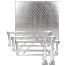 All Terrain 4'x4' Extension Kit - 3 Side Panels/2 Leg Assembly/1 Platform, Weatherproof Aluminum AT3ADDP 