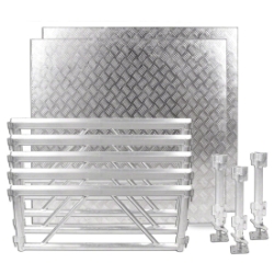 All Terrain 4'x8' Extension Kit - 5 Side Panels/3 Leg Assembly/2 Platforms, Weatherproof Aluminum AT5ADDP 4x8, 8x4