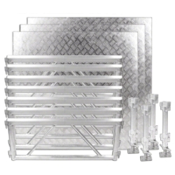 All Terrain 4'x12' Extension Kit - 7 Side Panels/4 Leg Assembly/3 Platforms, Weatherproof Aluminum AT7ADDP 4x12, 12x4