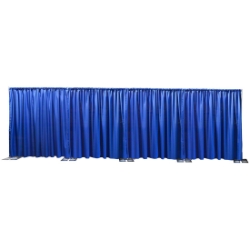 Ameristage FlexDrape 24'-40' Adjustable Back Drop/Curtain Wall Kit AMFLX2440DR pipe and drape, pipes and drapes, curtain wall, background, backdrop, back drop, stanchions, crowd barrier, drape wall