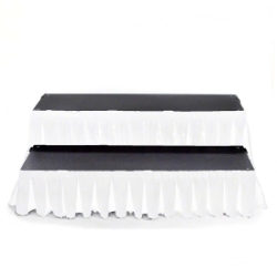 Ameristage Box-Pleat Polyester Step Skirts for IntelliStage 3'W Stage Steps, 8
