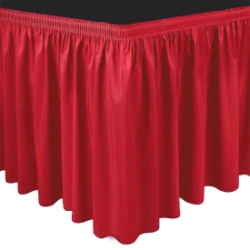 Ameristage IFR Shirred Custom Stage Skirt AMSKSHIR stage skirting, custom stage skirt, platform skirt, platform skirting, shirred stage skirt, drape, shir, 3x3, 4x4, 4x8, 3x8