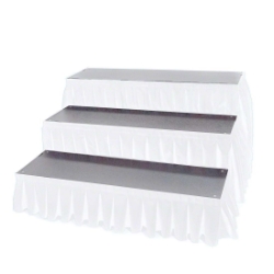 Ameristage Box-Pleat Polyester Step Skirts for IntelliStage 4'W Stage Steps, 8