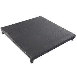 Biljax ST8100 4'x4' Square Steel Frame Stage Deck Platform, Black Poly Ripple Plywood BJX-0106-039-7 4x4, 4 x 4, portable staging, biljax, steel frame deck, st8100