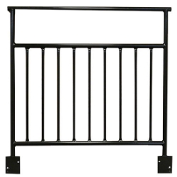 Biljax ST8100 4'W Vertical Rail Guard Rail, Square Corner, Open Top BJX-0106-458-4 guardrails, guard rails, siderails, side rails, Biljax