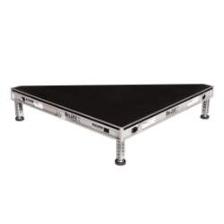 Biljax AS2100 4' Right Triangle Portable Stage Unit, Black Poly BJX-AS4T 4x4, 4 x 4, fast, pro, elite, 4' triangle, 4x4 triangle stage, 45-degree triangle stage