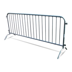 Biljax 8' Crowd Control Barrier with Bridge Feet BJX-C107-119HD crowd control fence with feet, crowd control barrier, concert barrier, security barrier, concert fence, stage fence, stage barrier