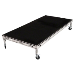 Biljax AS2100 4'x8' Mobile Stage Unit, Black Poly BJX-MAS4X8-BPP 4x8, 4 x 8, fast, pro, elite, 32 square feet stage