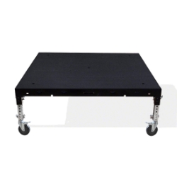 Biljax ST8100 4'x4' Mobile Stage Unit, Black Poly Ripple Plywood BJX-MST4X4-BPP 4x4, 4 x 4, fast, pro, elite, 16 square feet stage