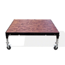 Biljax ST8100 4'x4' Mobile Stage Unit, Pecan Faux Hardwood BJX-MST4X4-PFH 4x4, 4 x 4, fast, pro, elite, 16 square feet stage